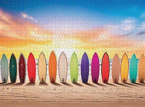 Miniatura 4 de Cross & Glory - Sunrise Surf - Rompecabezas de 1000 piezas para adultos  Obras de arte vibrantes de escena de playa  Idea de regalo única