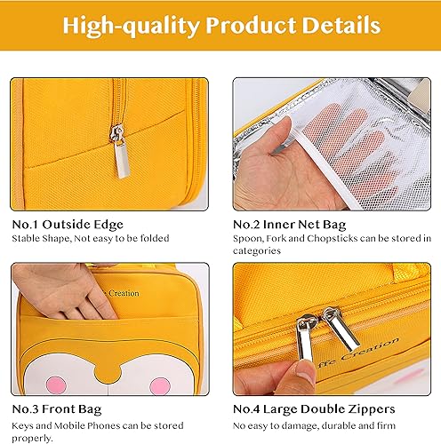 Miniatura 4 de Lonchera aislada para niños reutilizable impermeable duradera ligera para niñas y niños mantiene la comida fría o caliente perro Corgi