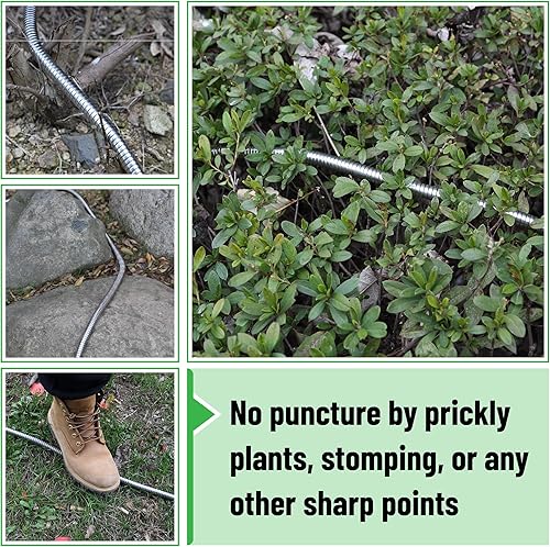 Miniatura 5 de UNCO - Manguera de metal de acero inoxidable, 8 pies, sin torceduras, manguera de jardín de metal