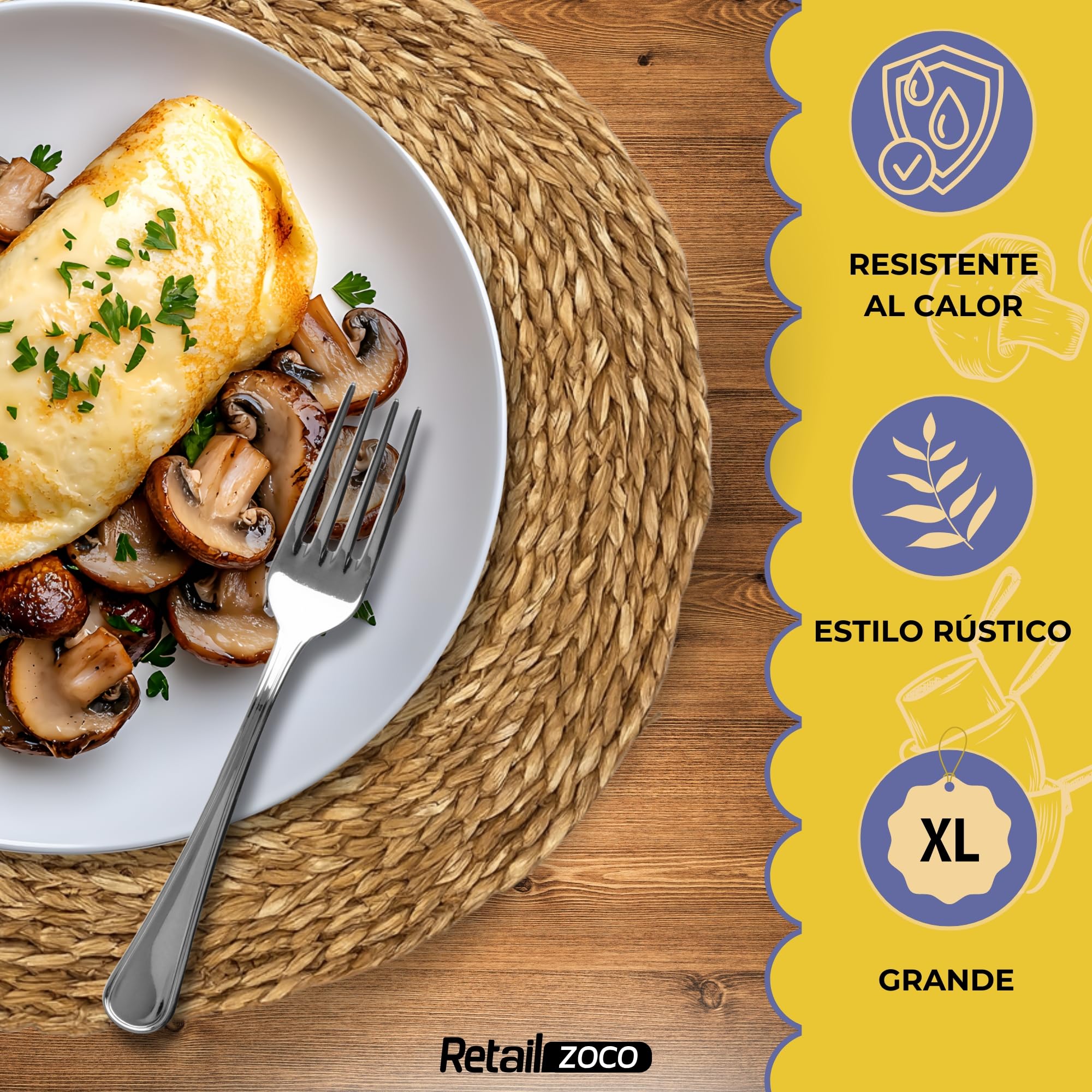 Salvamantel Mimbre Redondo, Mantel Individual, Bajoplatos Redondos, Bajoplatos Mimbre, Apto para el hogar y restaurantes, Resistente al Calor, Diámetro de 45 cm, Pack de 12 Salvamanteles