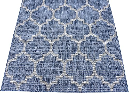 Miniatura 6 de Unique Loom Outdoor Trellis Collection - Alfombra rectangular (4 pies 1 pulgada x 6 pies 1 pulgada, rectangular, azul marinomarfil)