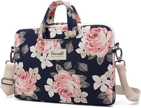 Canvaslife White Rose Laptop Sleeve Bag Case 15 inch/15.6 inch