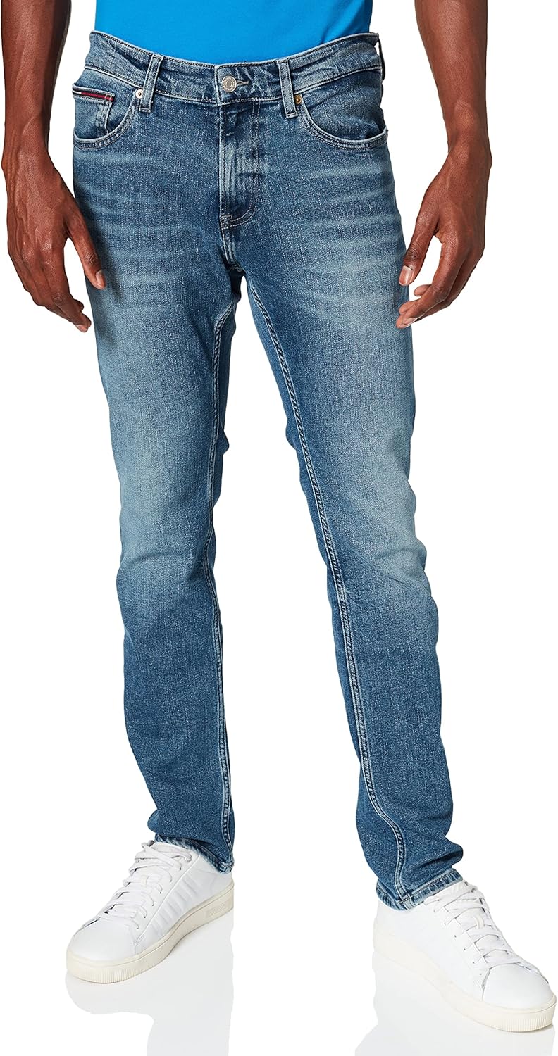 Tommy Jeans Men's Scanton Slim Ae137 Ebc Jeans, Denim Medium, W29 / L34 ...