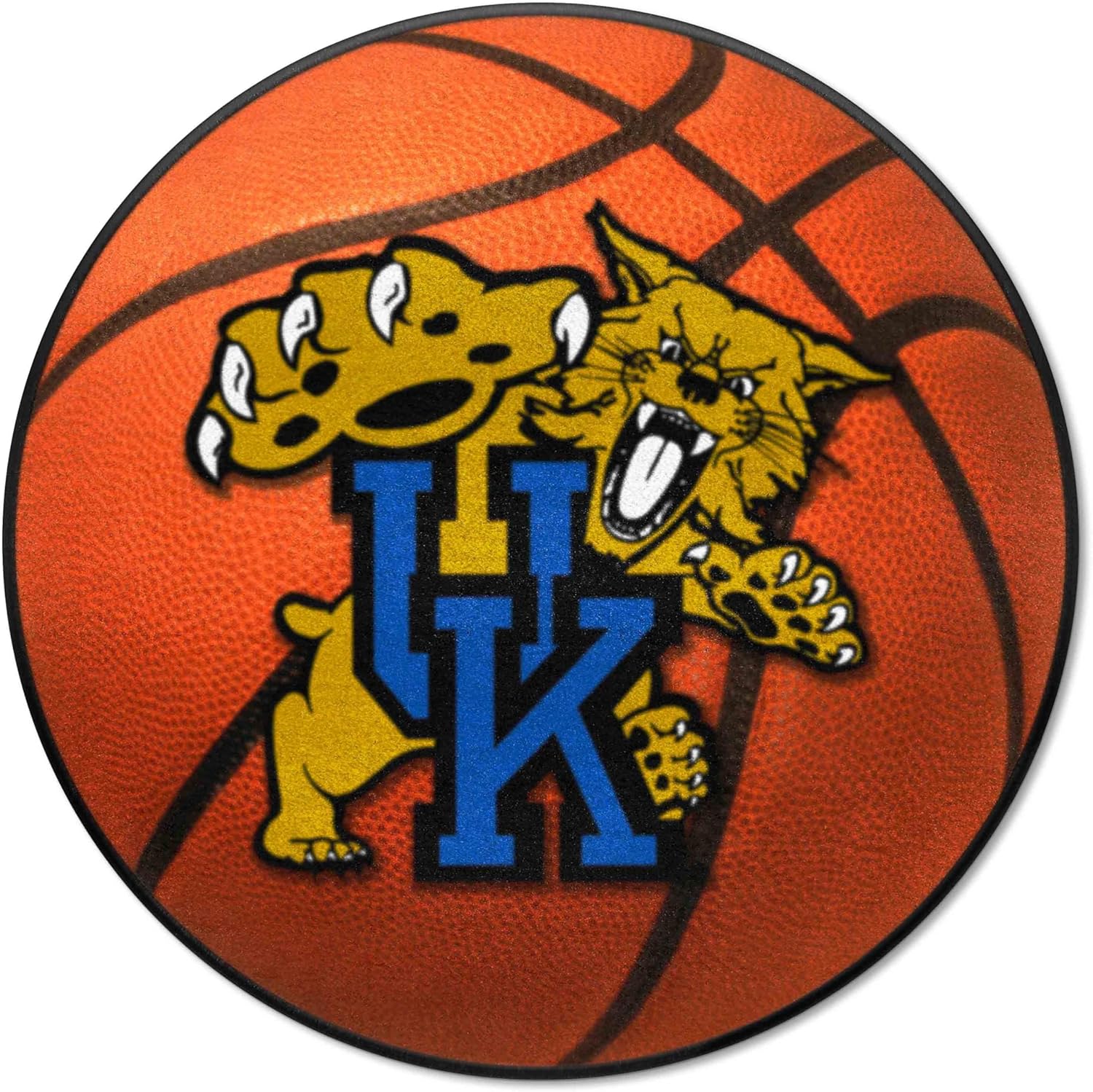 FANMATS NCAA University of Kentucky Wildcats Nylon Face Basketball Rug , 26" diameter