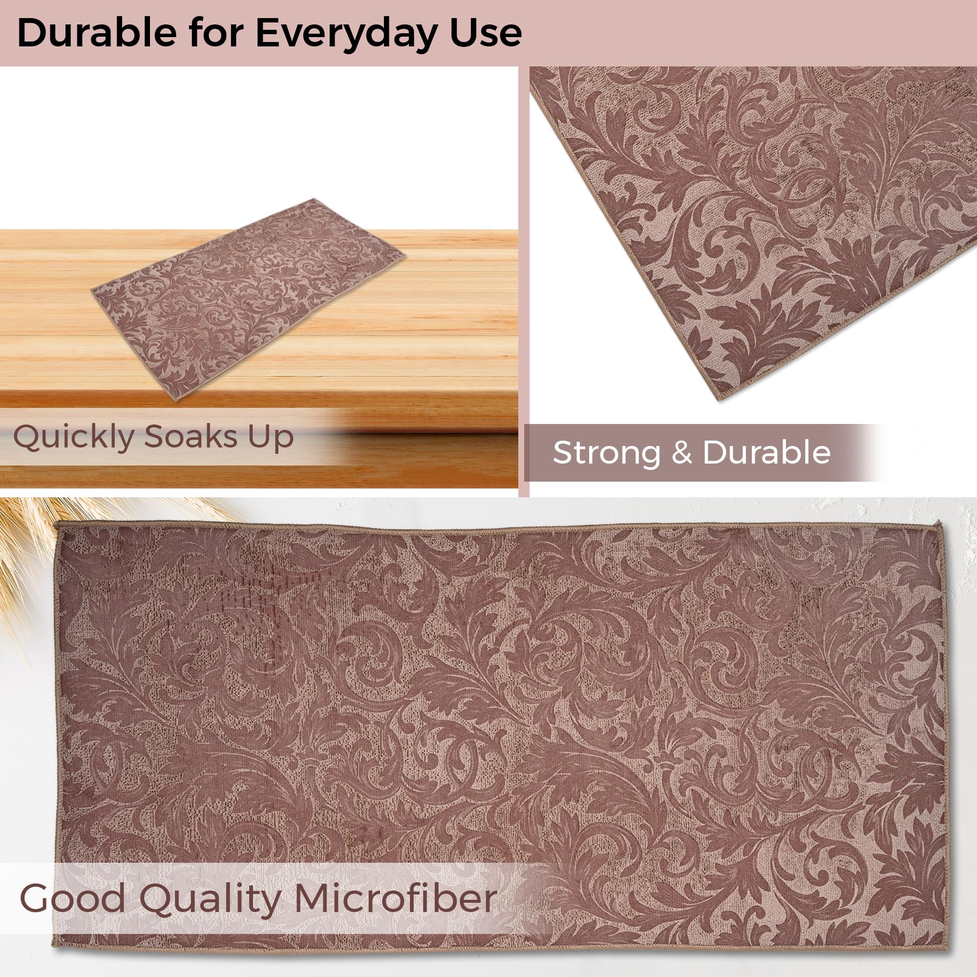 Sakoraware Super Absorbent Dish Drying Mat for Kitchen Utensils Large (50×70 cm) | Microfiber Quick Dry Countertop Absorbent Mat | Heat-Resistant Rack Pad 2