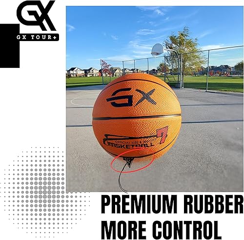 Miniatura 6 de Rubber Basketball, Size 7 (29.5 inches), IndoorOutdoor, Durable Tire Textured Rubber