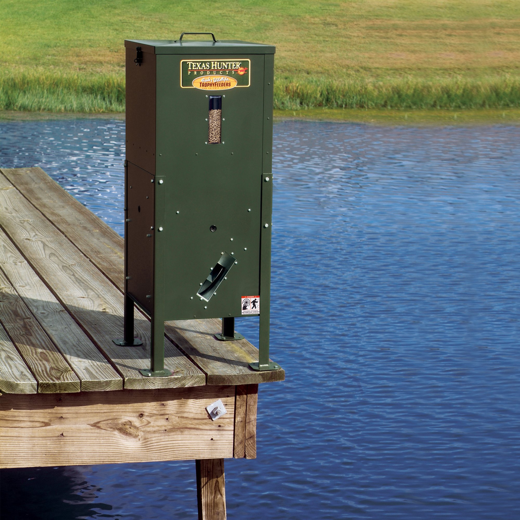 Texas Hunter Directional Fish Feeder w/Straight Legs - 70 lb. Fish Feed Capacity - Model DF125DL