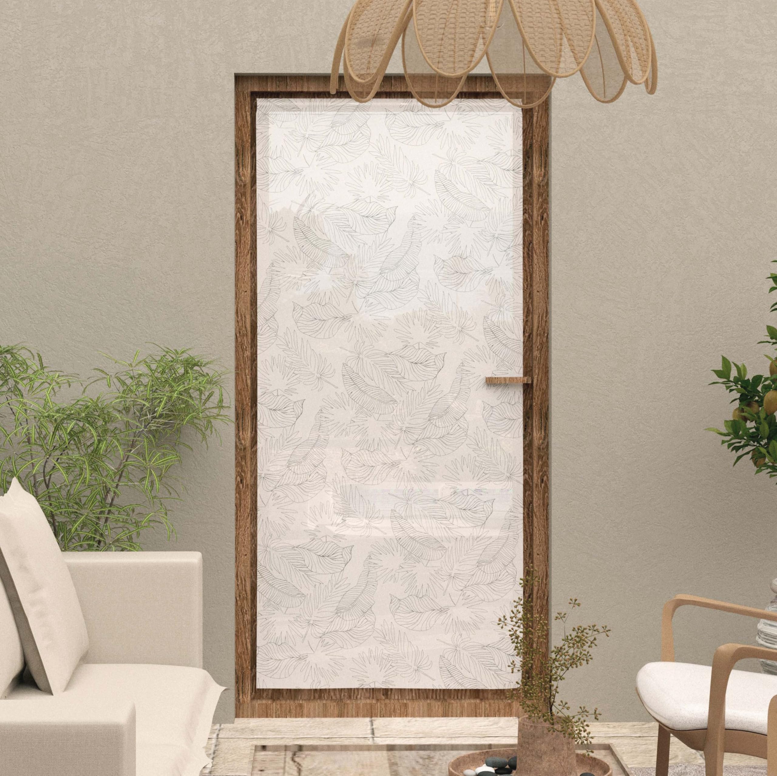 Soleil d'ocre, Celia Khaki Window Door Curtain 90 x 200 cm