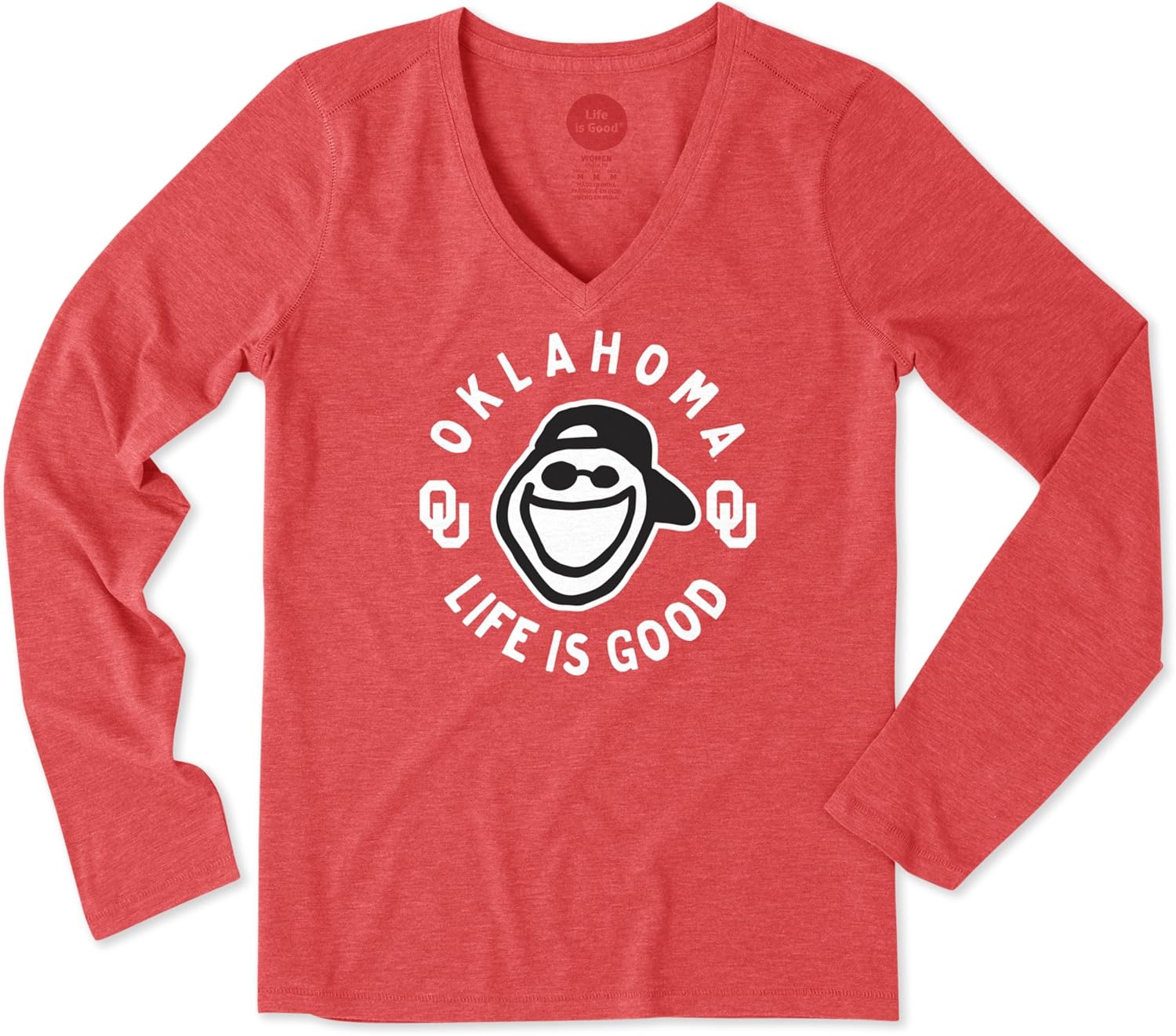 Life is Good Women's Longsleeve Cool Vee Face Paint Jake