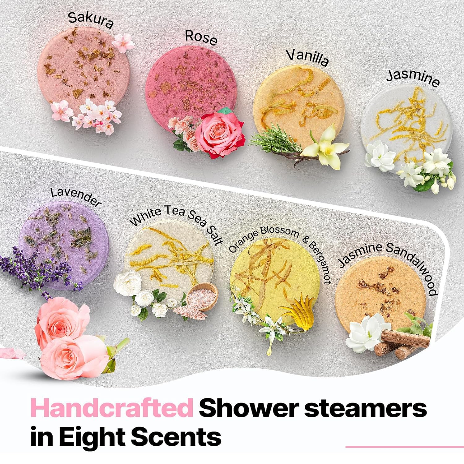 Shower Steamers Aromatherapy SWCANDY 8 Pack Mothers Day Gifts for Mom - Wife, Daughter, Grandma, Women, Sister and Teen Girls Natural Essential Oils Home Spa Self Care Stress Relief Relaxation