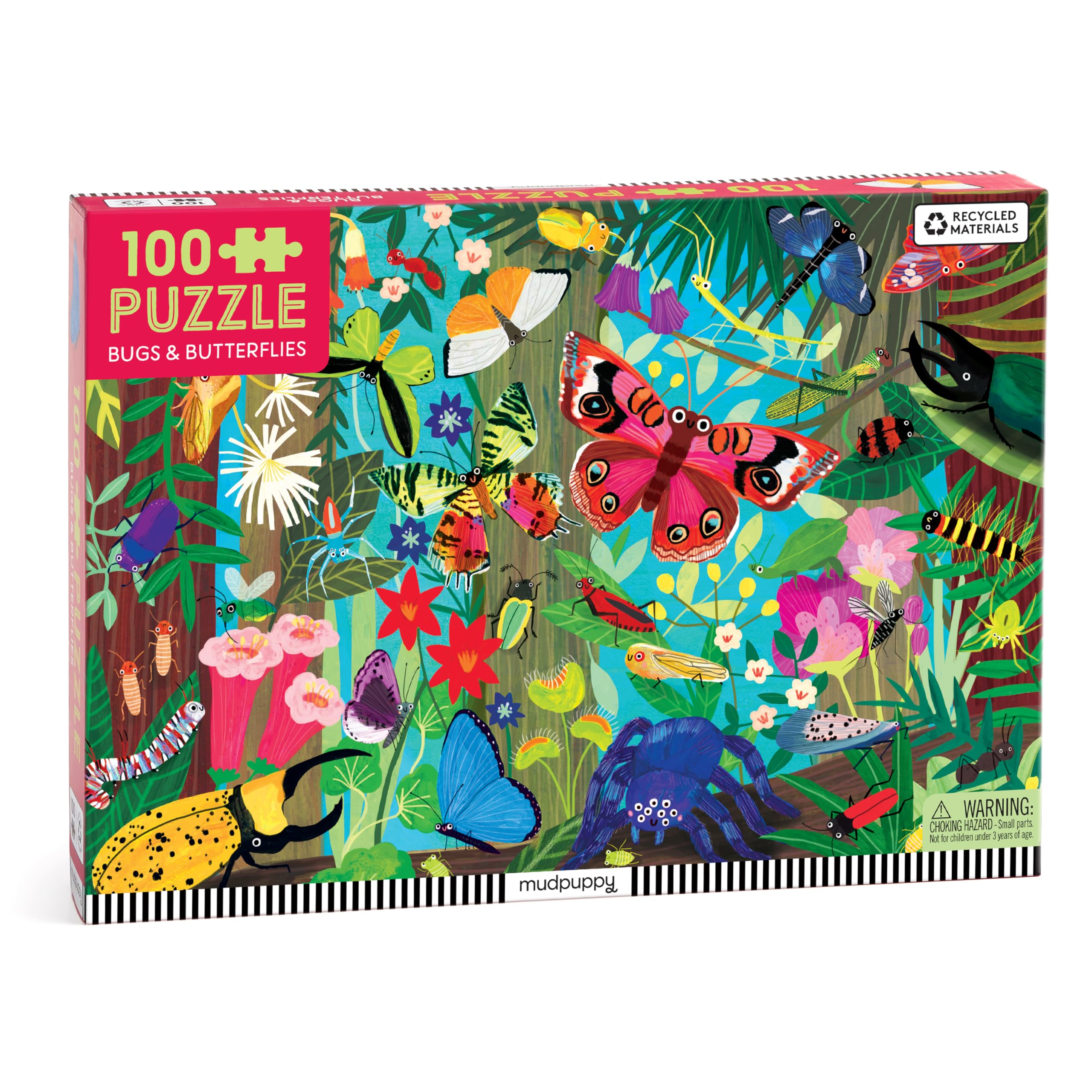 Bugs & Butterflies 100 Piece Puzzle by Mudpuppy (Jigsaw)
