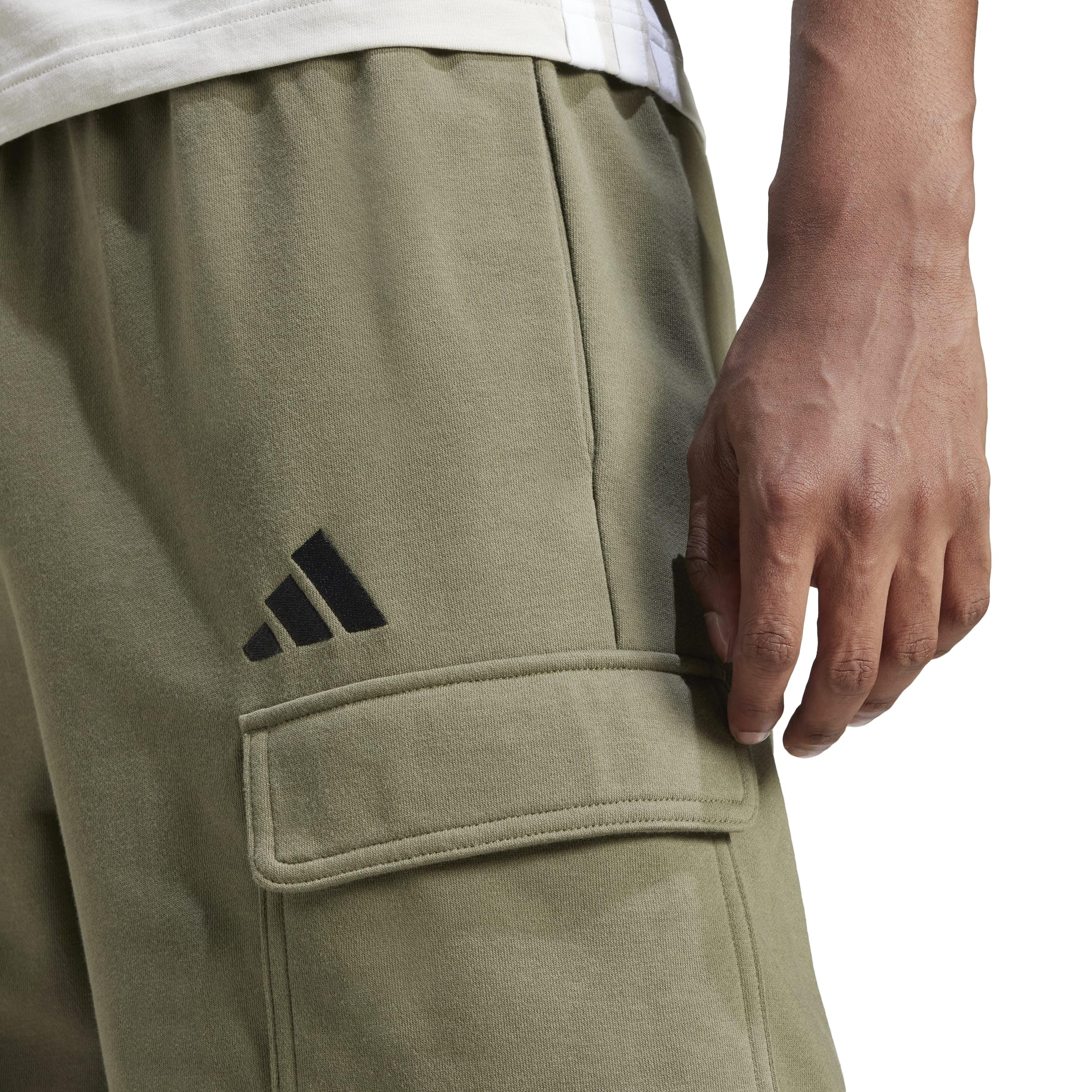 adidas Essentials Feelcozy French Terry Cargo Short - Szorty cargo Mezczyzni