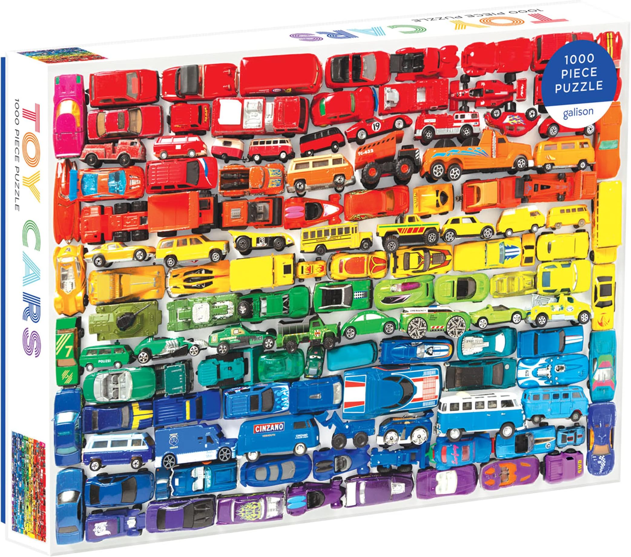 Galison Rainbow Toy Cars 1000 pc Puzzle