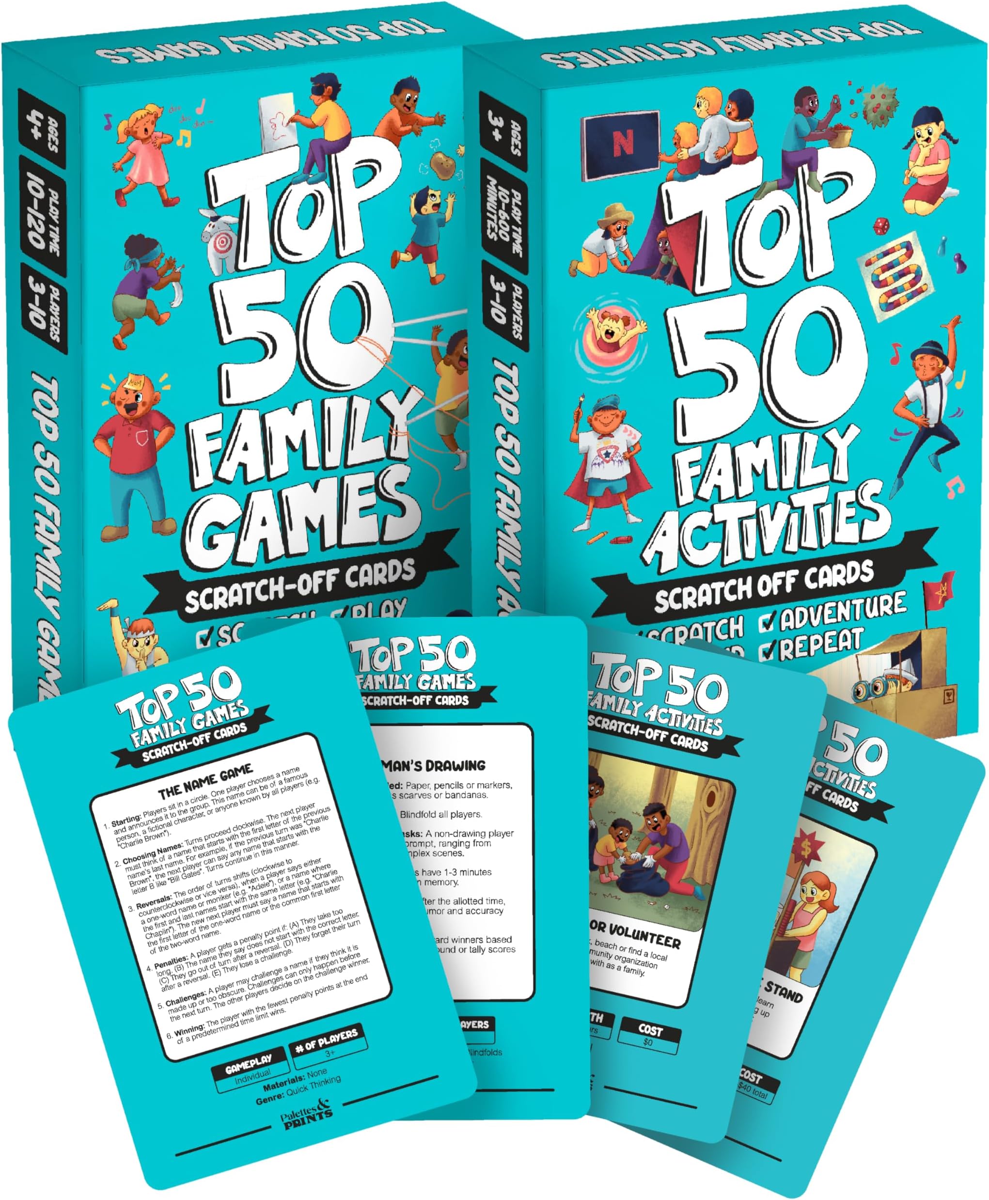 The Ultimate Family Bonding Bundle, Top 50 Family Games + Top 50 Family Activities Scratch Off Decks. +1,000 Hours of Fun. Create Memories That Will Last Forever!…