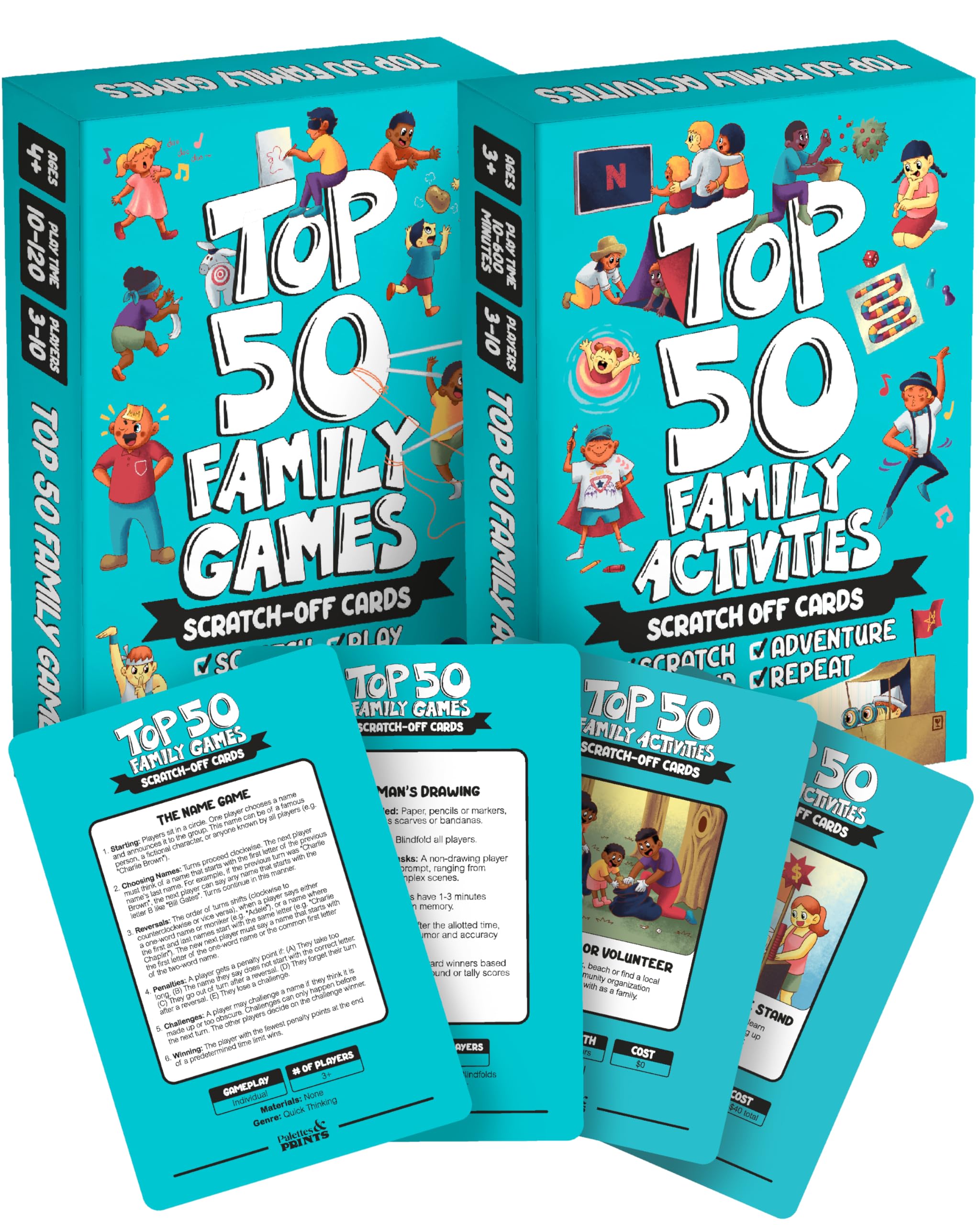 The Ultimate Family Bonding Bundle, Top 50 Family Games + Top 50 Family Activities Scratch Off Decks. +1,000 Hours of Fun. Create Memories That Will Last Forever!…