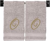 Vista 41 de Toallas de mano beige para baño, monogramadas, toallas turcas de algodón de lujo, bordadas en Estados Unidos, juego de 2, elige el color y la letra