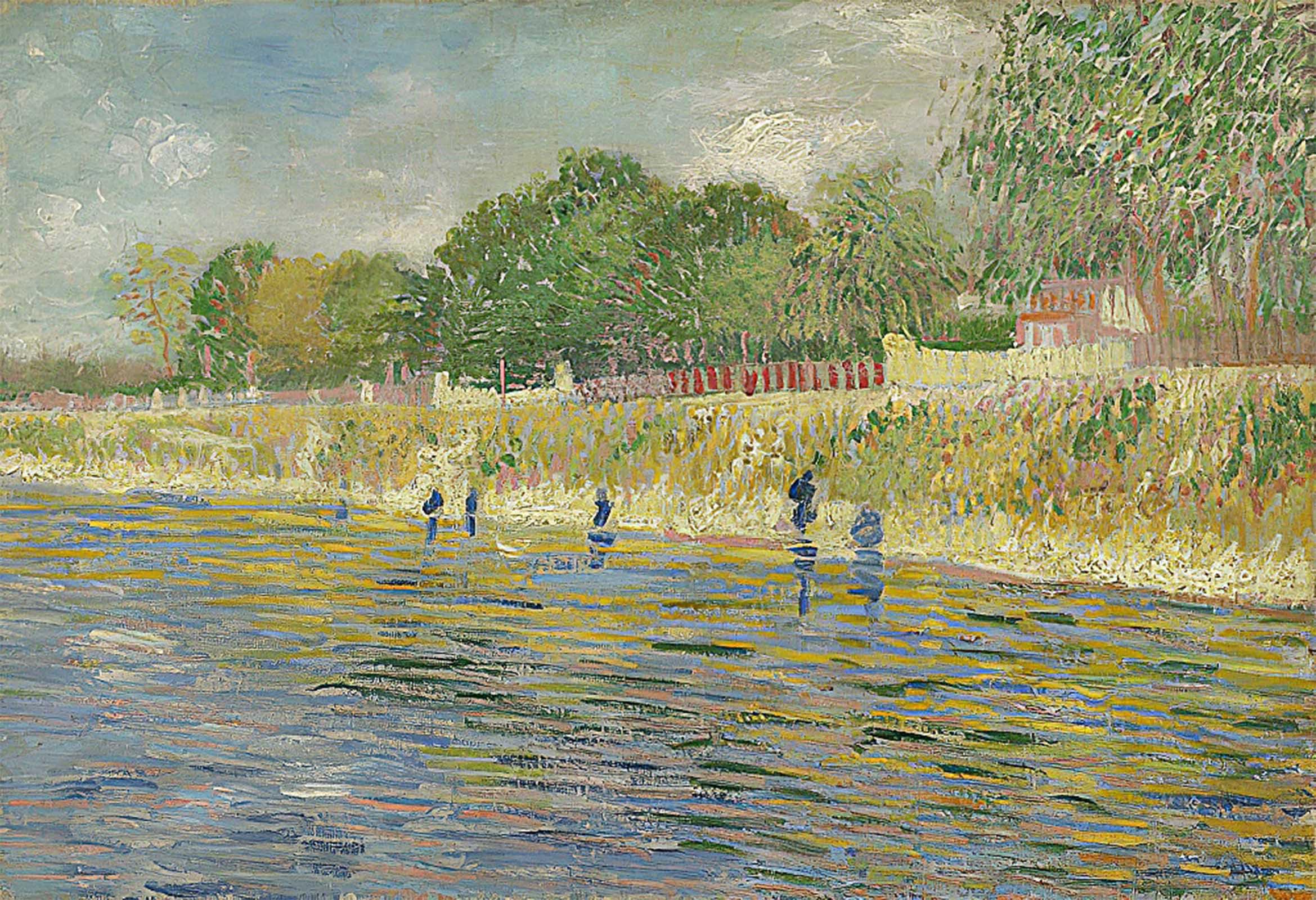 ARTXLXXBN Famous Art Print Poster Vintage Wall Art Banks of the Seine Paris May July Canvas Art Poster for Home Decor 60x90cm