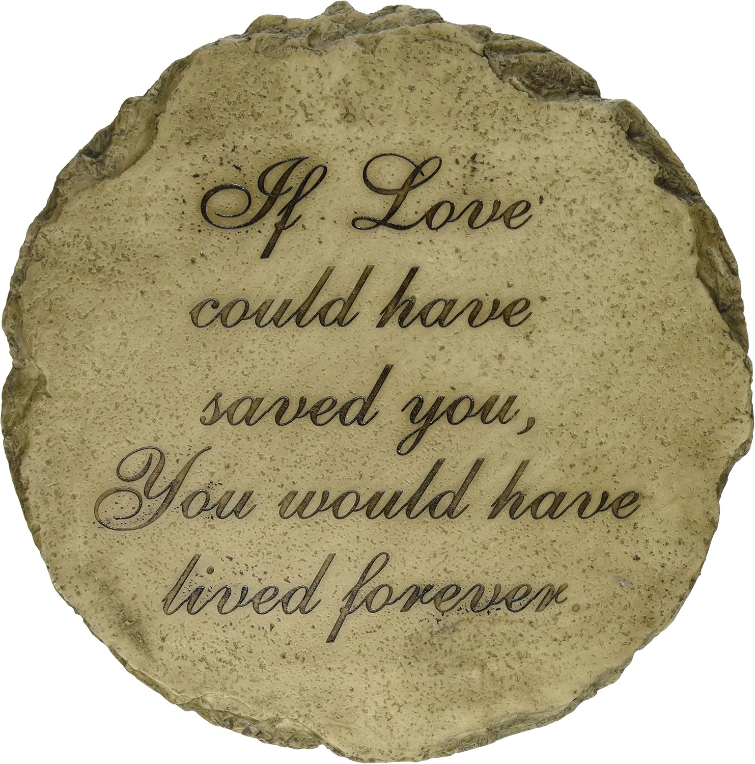 Spoontiques - Garden Décor - Forever in Our Hearts Stepping Stone - Decorative Stone for Garden