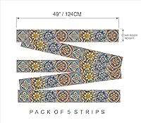 Vista 4 de Sicilian Stair Riser Strip Peel and Stick Vinyl Decal Self-Adhesive Easy to Trim & Clean Removable Water-Resistant DIY Murals for Stair Stickers