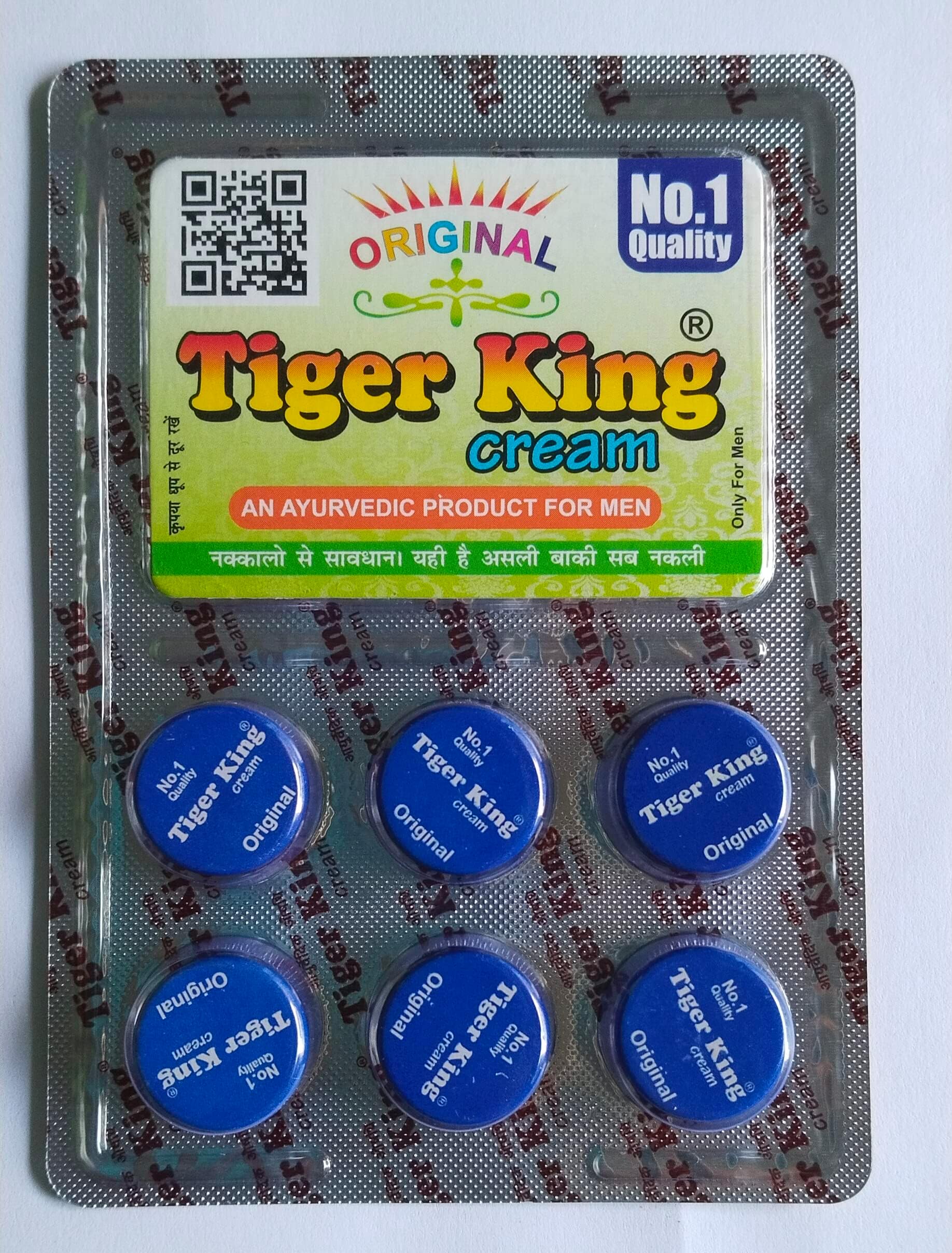 Tiger King Original Ayurvedic Cream for Men, No.1 Quality, Pack of 6