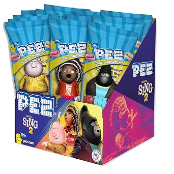 PEZ Candy Sing 2 Dispensers, Individually Wrapped Each with Two Candies, 1.15 pounds, Assorted Fruit, 12 Count