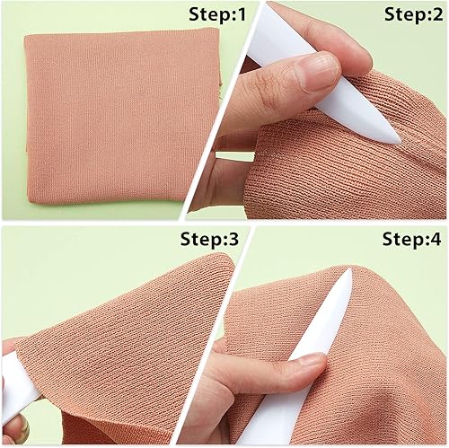 Miniatura 3 de Outus 3 piezas de herramienta de costura para coser acolchados, prensar costuras y marcar tela, girador de puntos de plástico con borde de costura