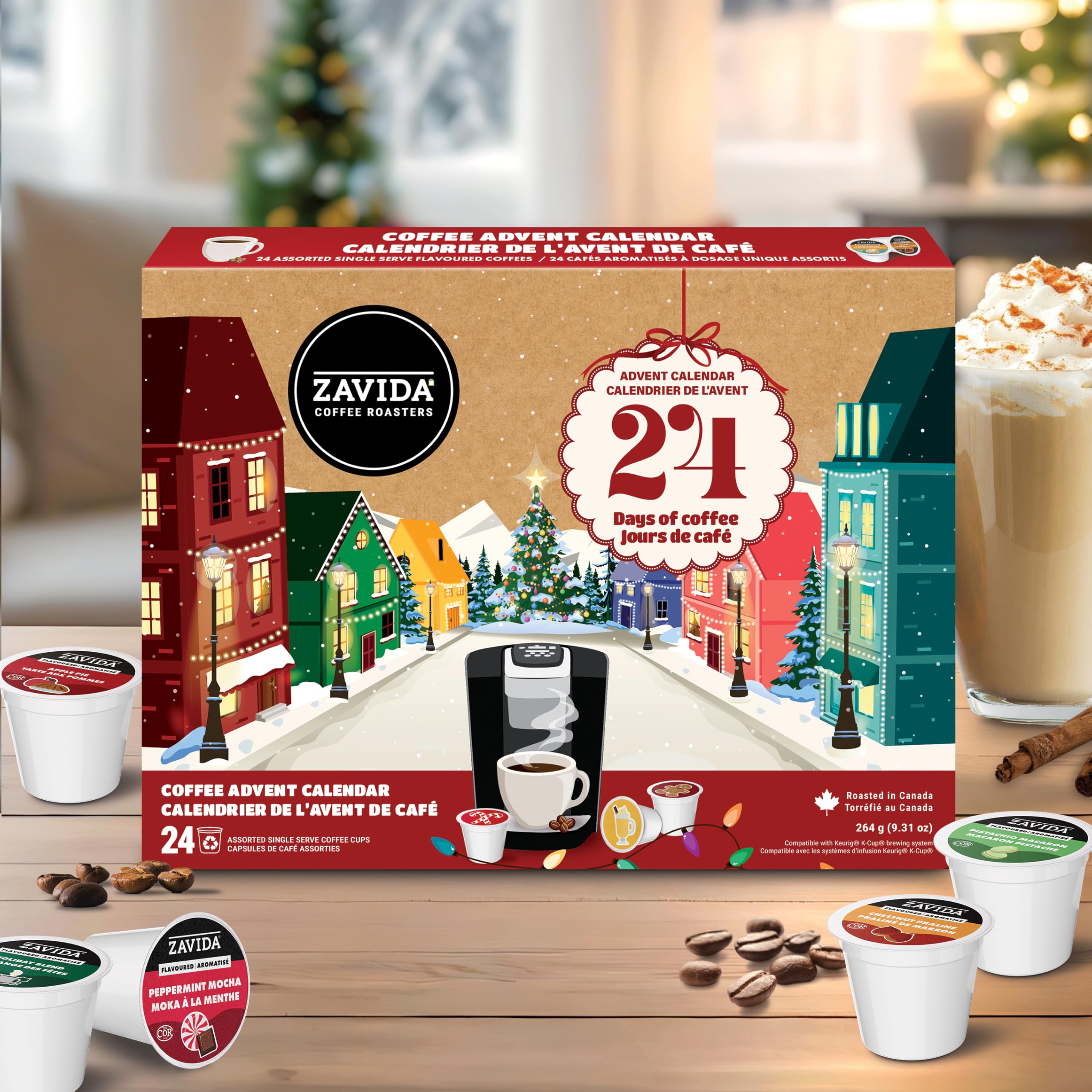 Zavida 24 Days of Coffee Advent Calendar - Keurig®-Compatible