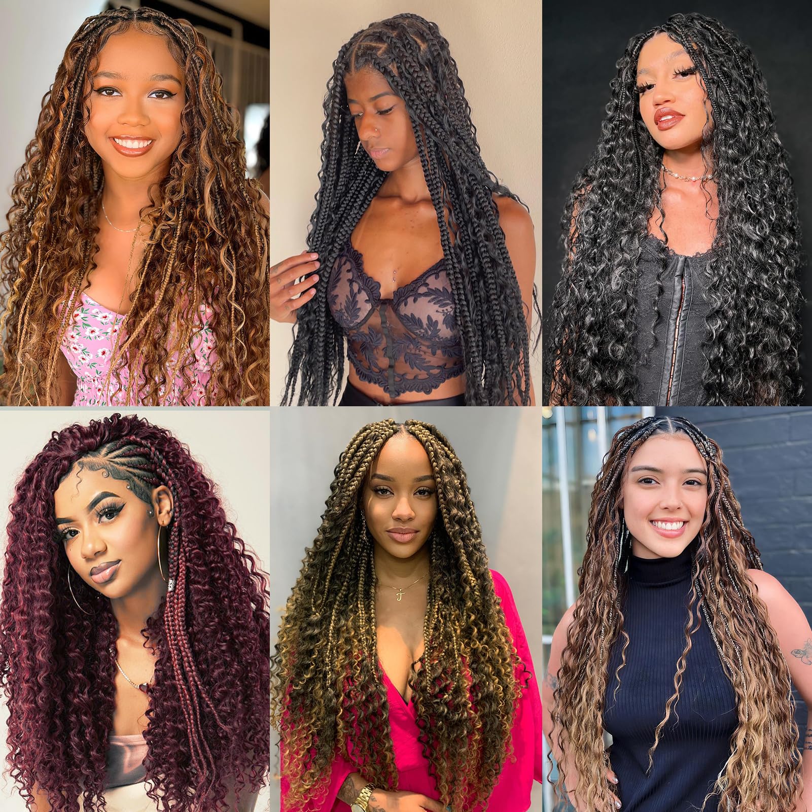 RESACA Deep Wave Bulk Human Hair For Braiding 18 Inch 100g 2 Bundle Boho Braids Human Hair Water Wet And Wavy 100% Unprocessed Brazilian Virgin Hair Extensions Kinky Curly (99j