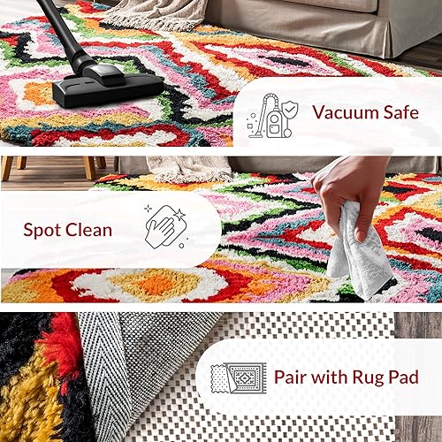 Miniatura 3 de nuLOOM Abbey Carnival - Alfombra de pasillo hecha a mano, 2 pies 6 pulgadas x 8 pies, multicolor