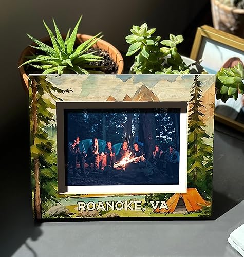 Miniatura 2 de R and R Imports Dryden Virginia Souvenir - Marco de fotos de madera para acampar