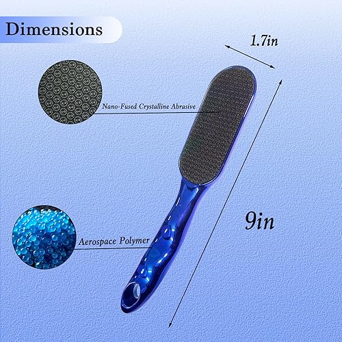 Miniatura 5 de Lima de pie de nano cristal con mango ergonómico antideslizante, herramientas profesionales de pedicura para el cuidado de pies de grano venoso para