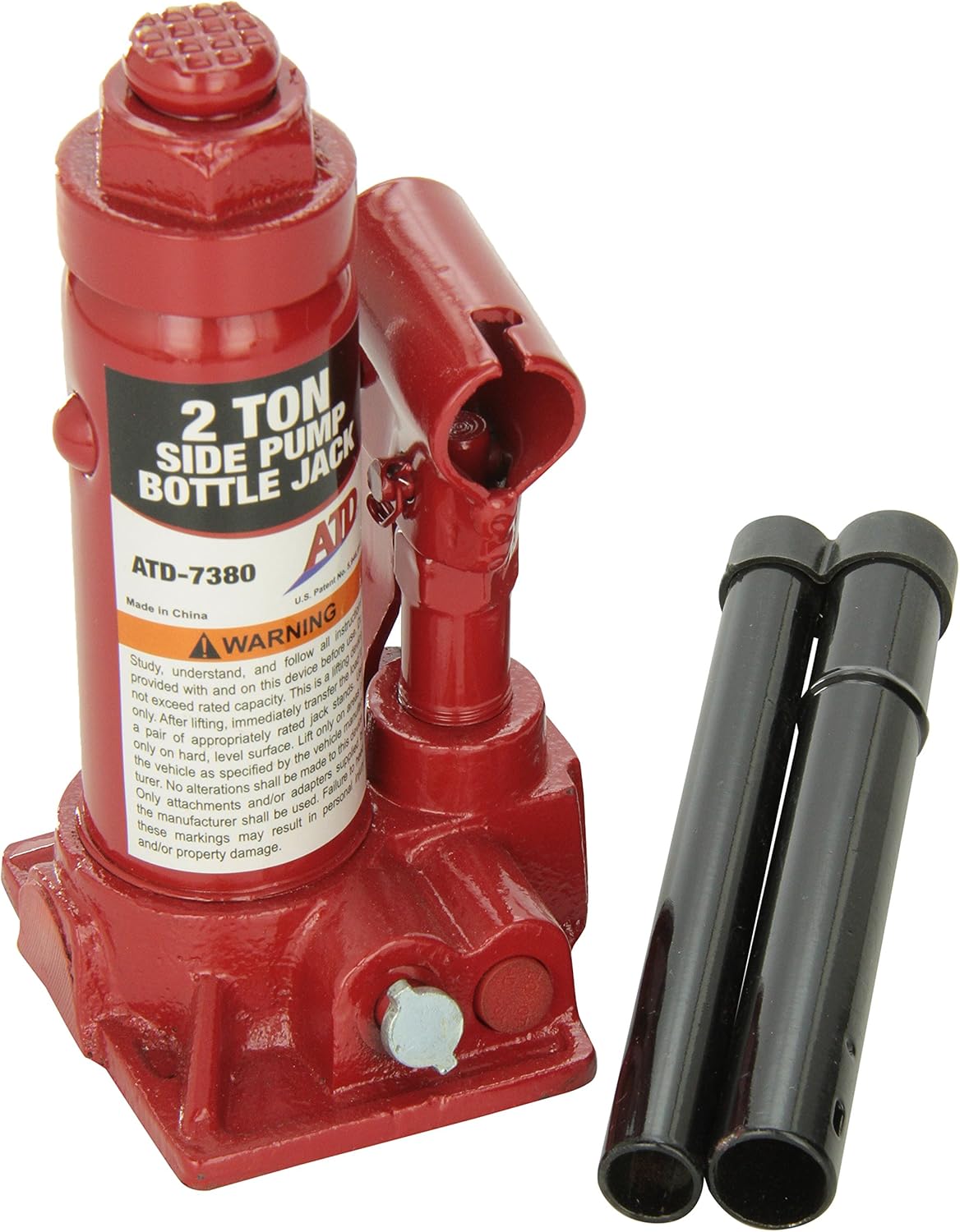 Advanced Tool Design Model ATD7380 Bottle Jack, 2Ton, Bottle Jacks
