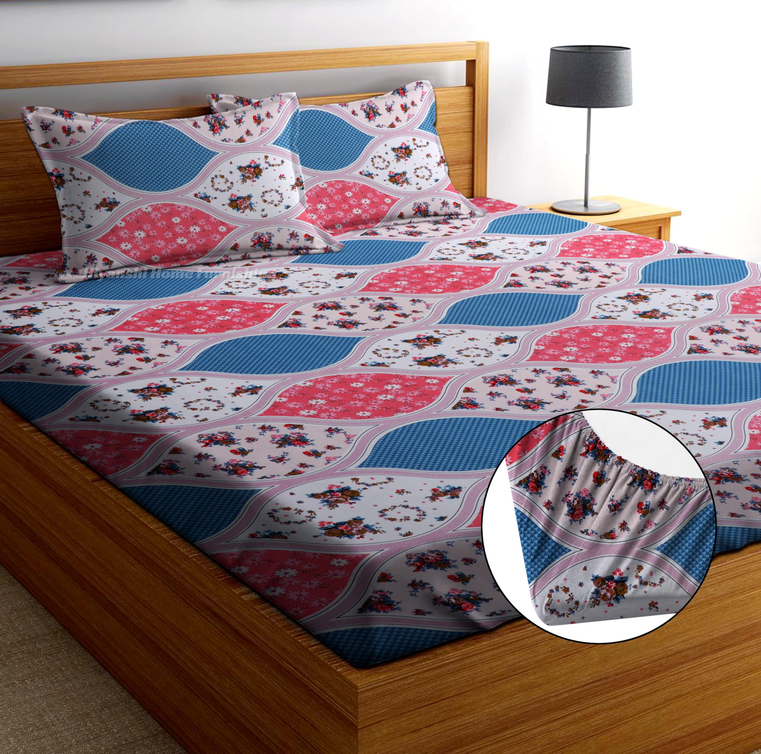 HIYANSHI HOME FURNISHING Welcome to we Have Brought All Round Elastic Fitted Microfiber bedsheet King Size 72 X 78 + 8with 2pillow Covers (King Size 7278 inch, HIYANSHI Design No -14) (B0D635B6W3) Amazon Price History, Amazon Price Tracker