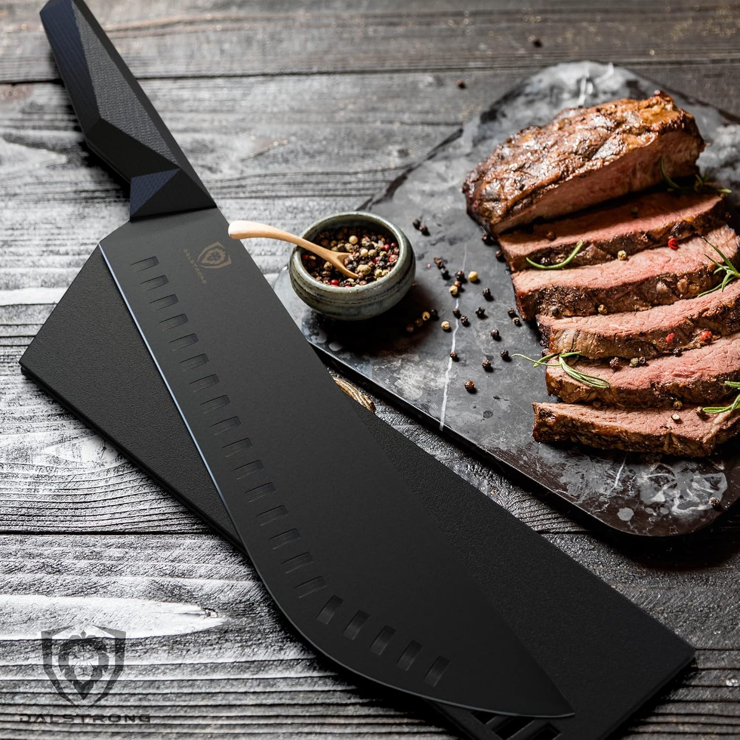 Dalstrong Bull-Nose Butcher Knife - 10 inch - Shadow Black Series - Black Titanium Nitride Coated - High Carbon 7CR17MOV-X Steel - Breaking Knife - Sheath - NSF Certified