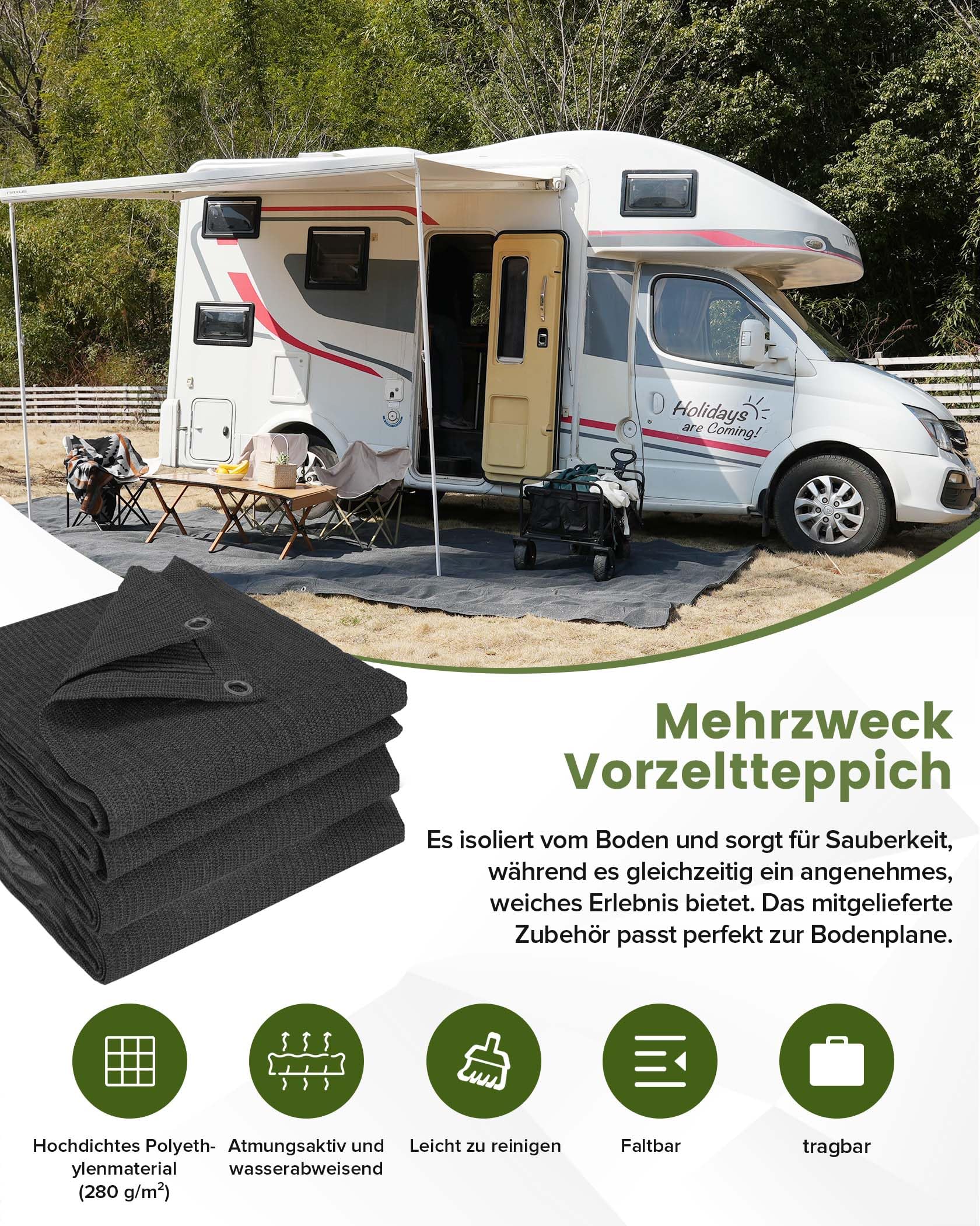 FoundGo Tapis de Sol Camping avec œillets
