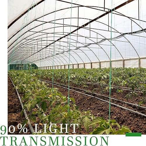 Miniatura 7 de Teling 2 piezas de 6 mil 10 x 26 pies, cubierta de película de plástico para invernadero, resistente a los rayos UV, cubiertas de polietileno para