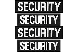 Security Pins for Uniform: 4Pcs Embroidered Security Patch