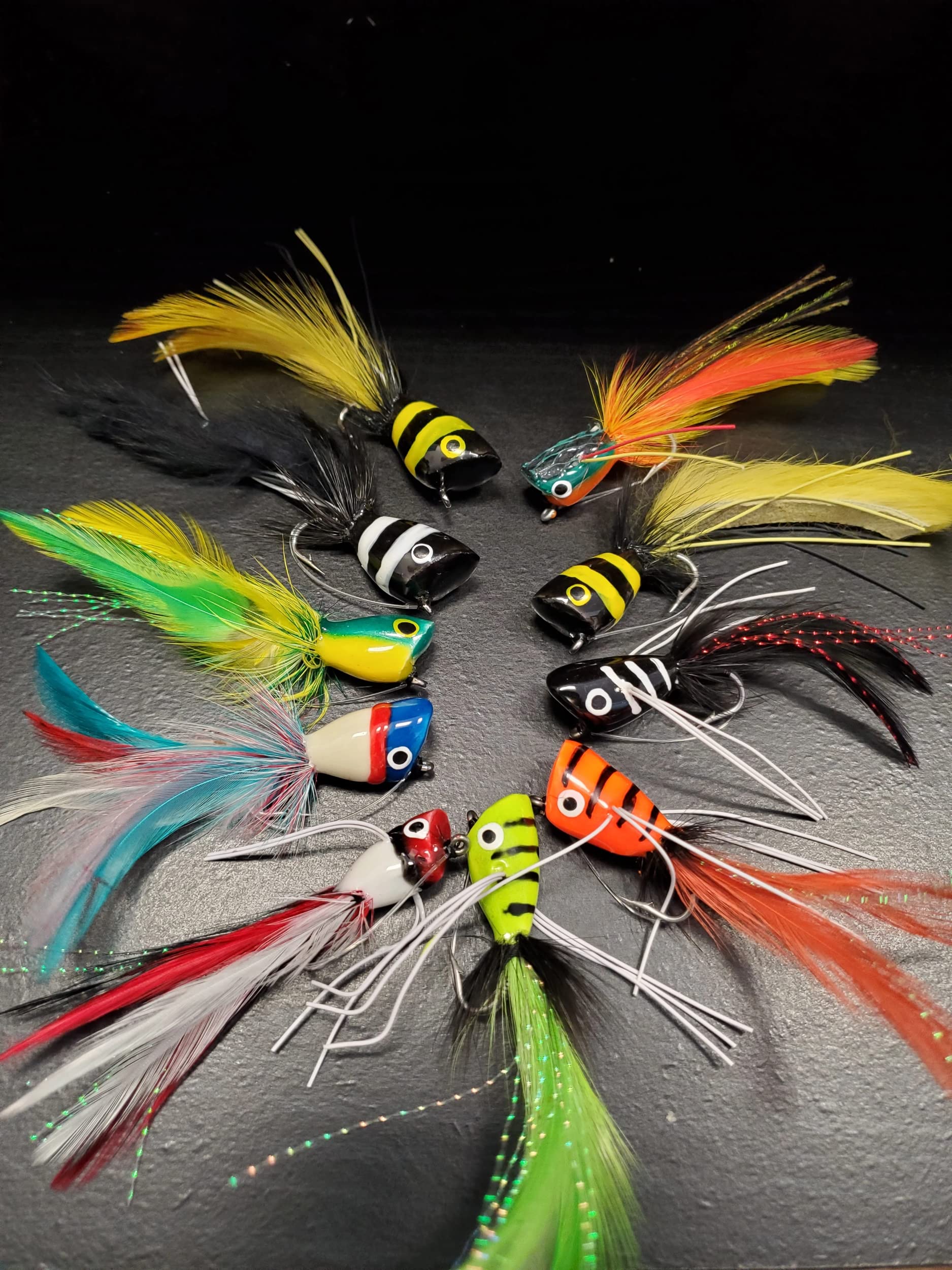 10 Bass Popper Selection, Salt Water Poppers