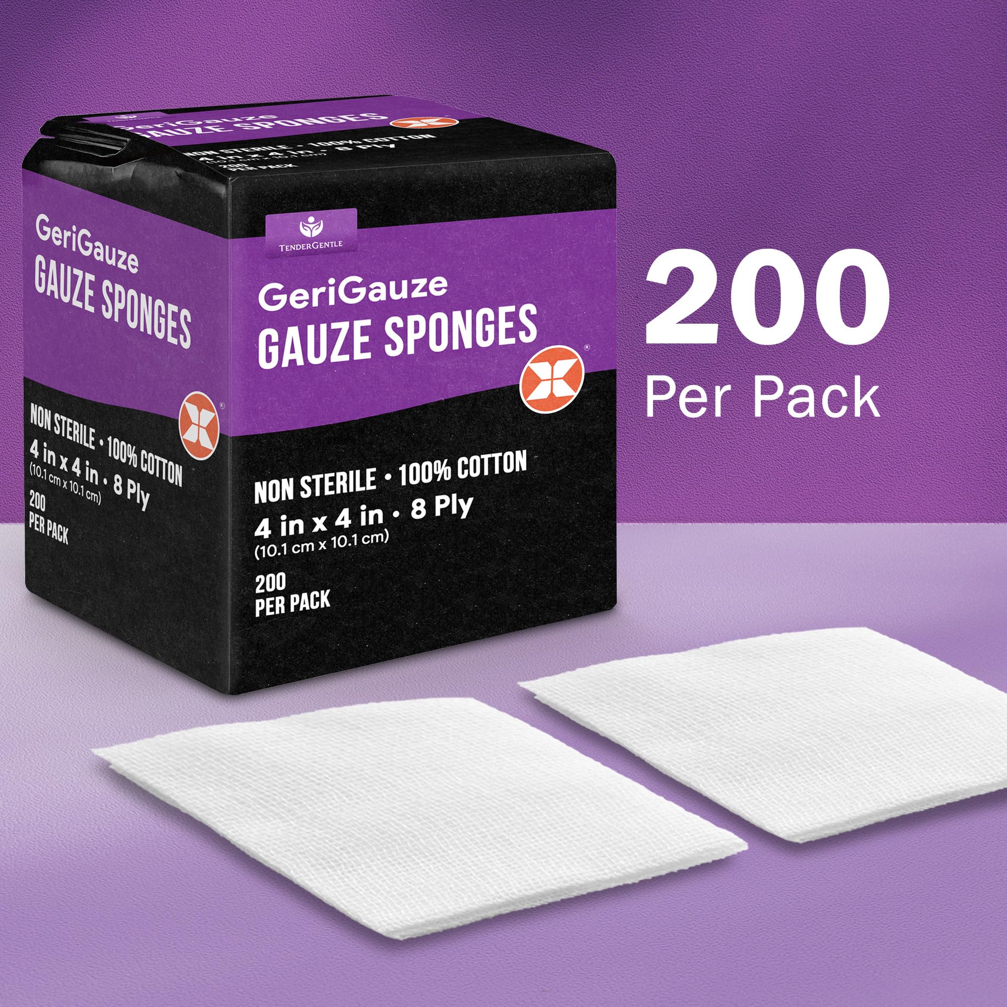 Amazon.com: 4x4 Gauze Pads 100% Cotton - 200 Non Sterile Gauze
