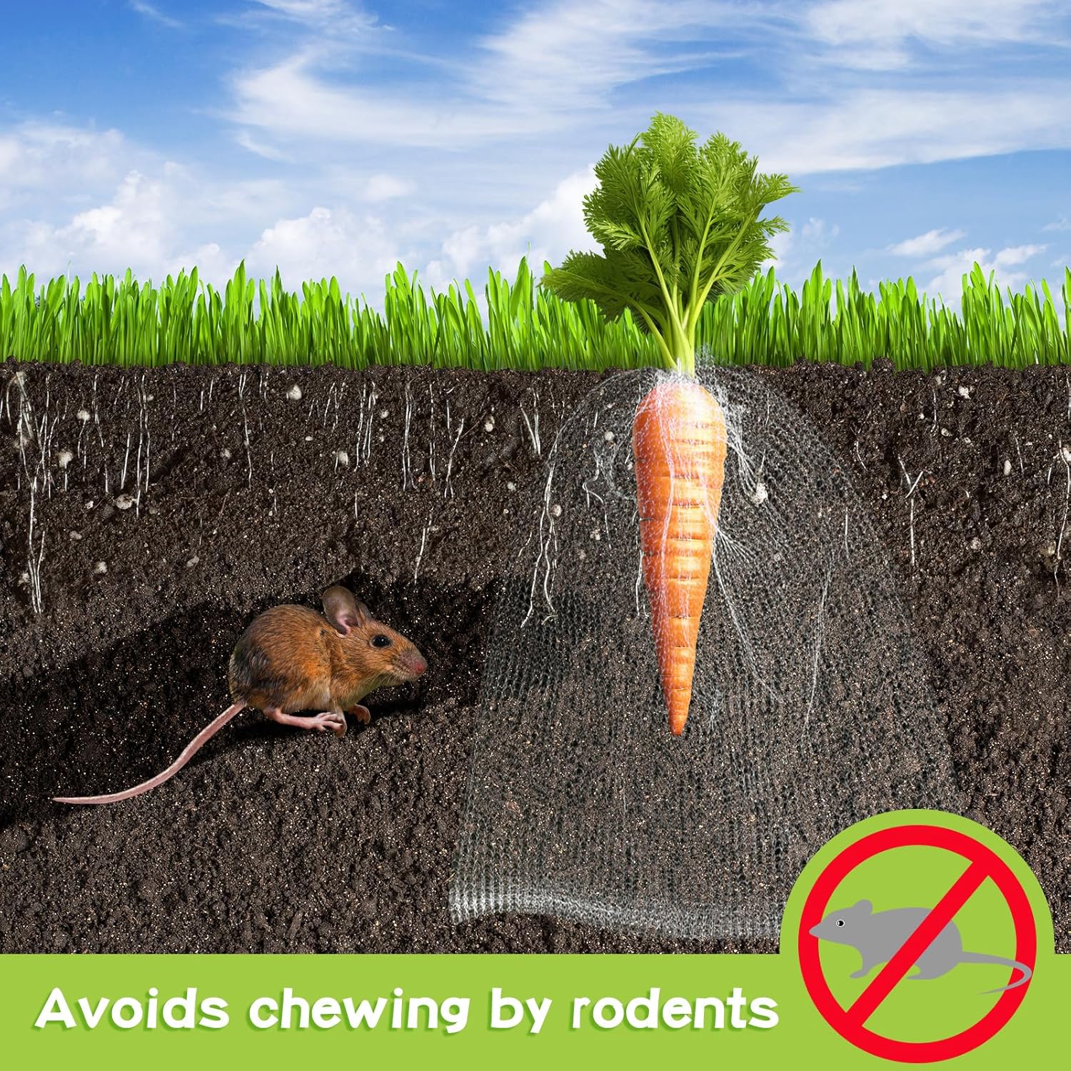 Nuenen 40 Pcs Large Root Guard Gopher Basket Vole Mesh Wire Baskets Stainless Steel Guard Cages Knitted Gopher Wire Mesh for Underground Vegetables Flowers Tree Root Protection (5 Gallon)