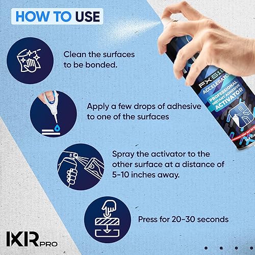 Miniatura 2 de CA Glue Activator Spray (2 x 16.9 onzas)  Acelerador de pegamento para unión instantánea  Activador de cianoacrilato de secado rápido para