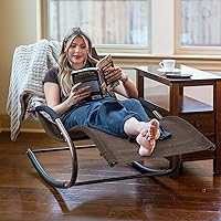 Vista 2 de Sillón, tumbona para exteriores con almohada desmontable para patio, césped, piscina, sillas de salón al aire libre, color marrón