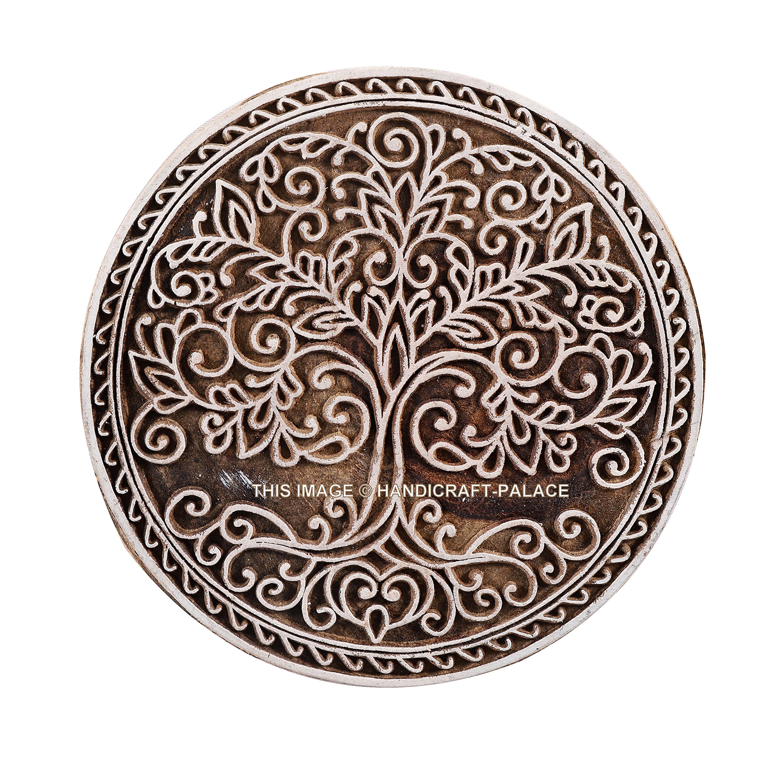 Ravaiyaa - Attitude is everything Wooden Textile Stamps Wood Tree of Life Printing Block Stamp Decorative Round Block Big Wood Staps (B09W2TY8XZ) Amazon Price History, Amazon Price Tracker