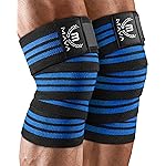 Mava Sports Knee Wraps (Pair) for Men & Women | Ideal for Cross Training, WODs, Gym Workouts, Weightlifting, Fitness & Powerlifting | Knee Straps for Squats | 72 Compression & Elastic Support
