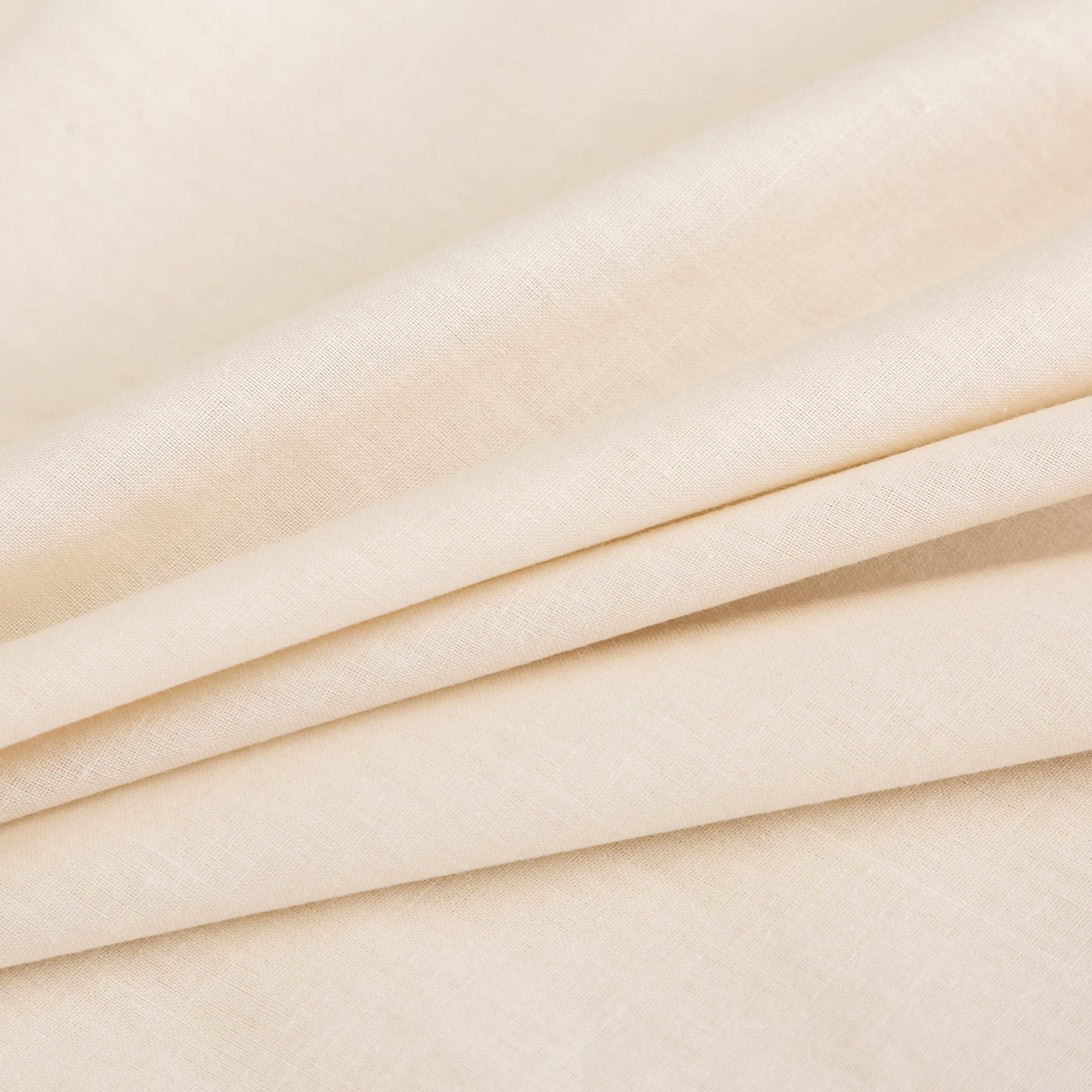AYSW Baumwolle Bettwäsche 155x220 cm Beige 1 Bettbezug mit 1 Kopfkissenbezug 80x80 cm