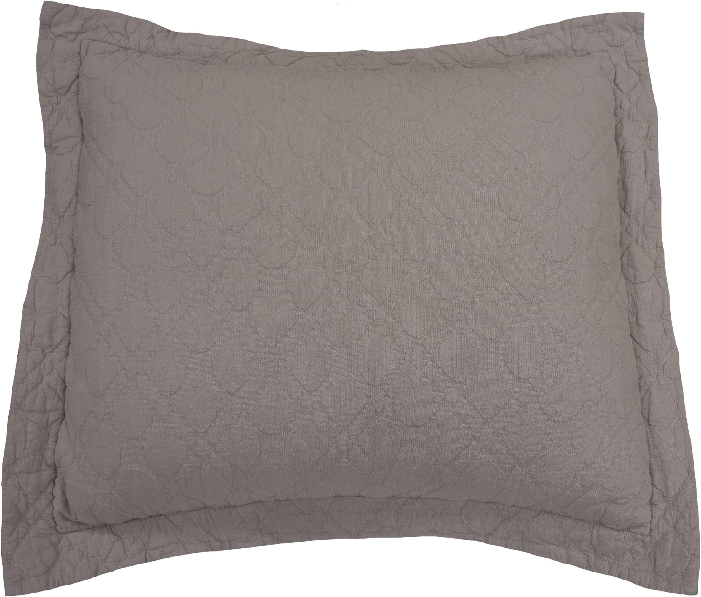 Emily McGuinness 50 x 50 cm Naoimi Matelasse Oxford Pillow Sham, Chalk Pink