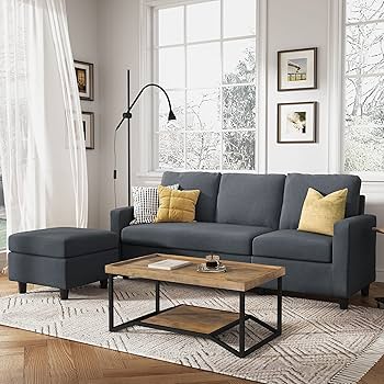 Amazon.com: HONBAY Convertible Sectional Sofa, L Shaped