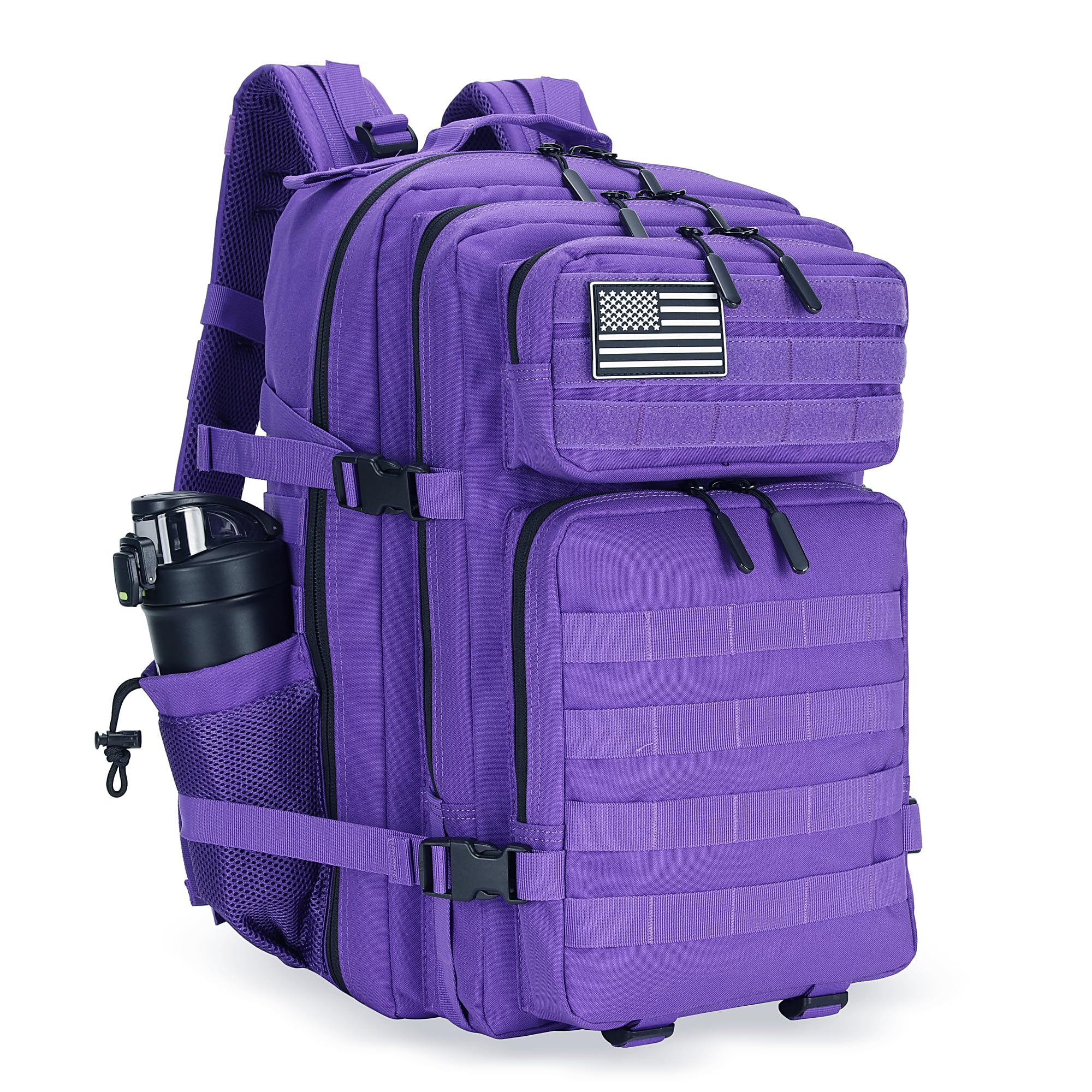 KXBUNQD 45L Military Tactical Backpack Hiking Backpacks Tactical Gear Camo Back Pack Army Molle Bag Rucksack Fitness Daypack