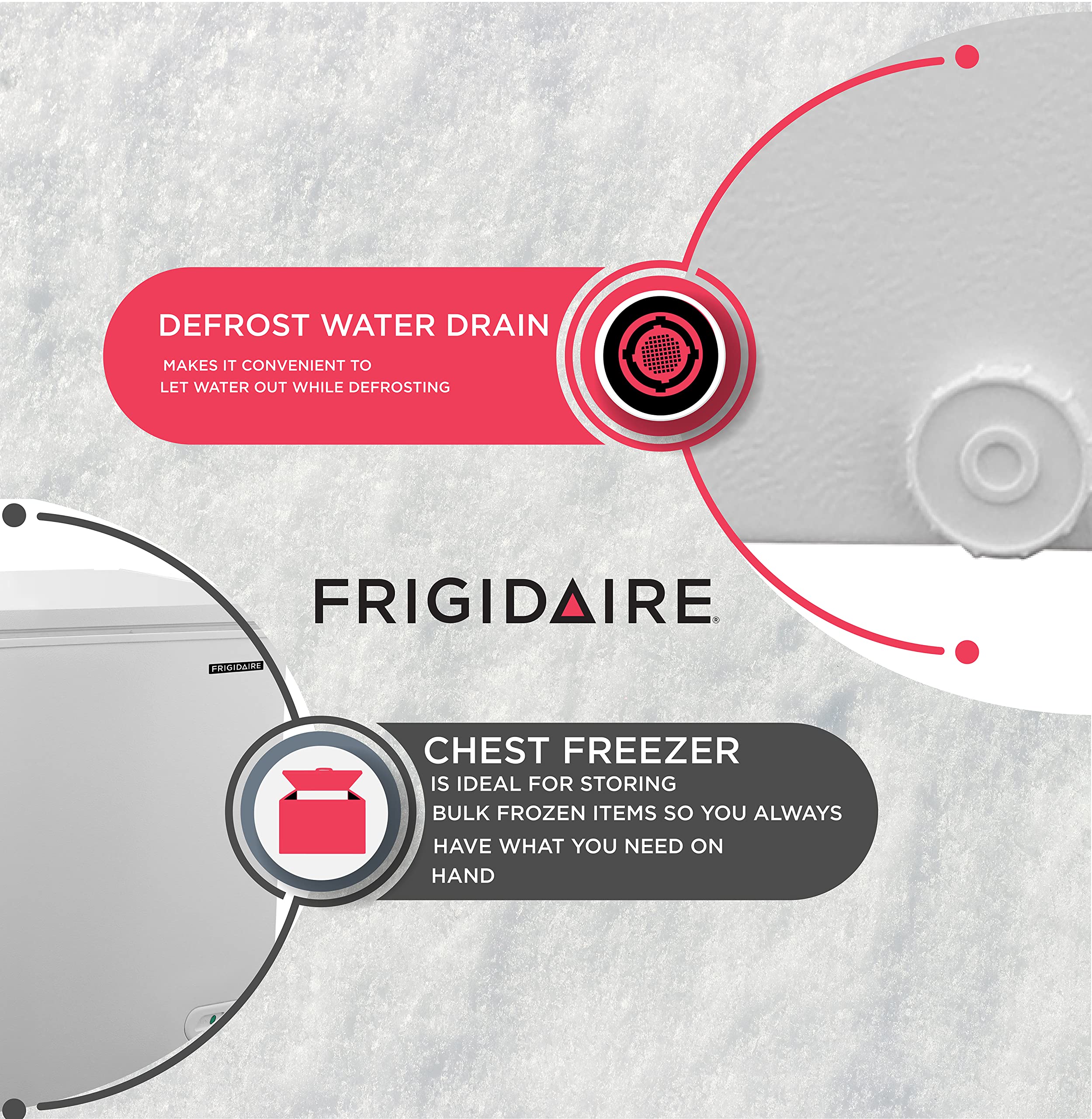 Frigidaire Efrf9003 Chest Deep Freezer, 9 Cu. Ft. Class, Whiteadjustable Thermostat-Removable Vinyl Coated Wire Basket-Easy Defrost Drain, 9-10cf, White on Fridge.com - View 3