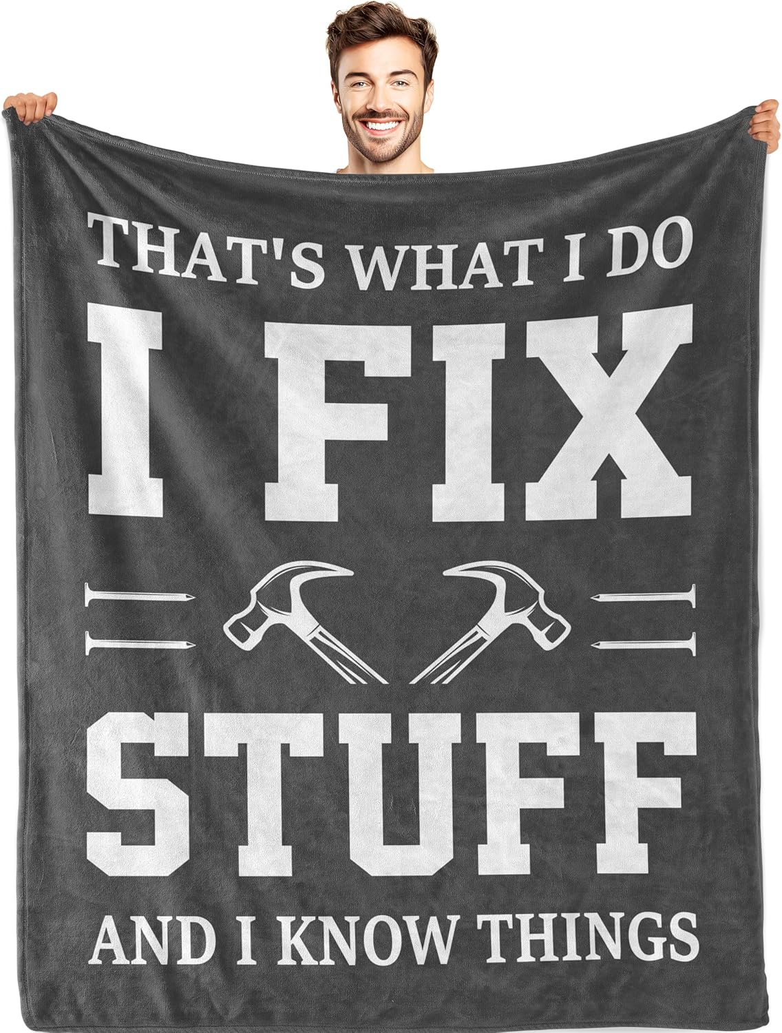 Gifts for Men: 50" X 60" Blanket, Birthday & Anniversary Throw, Dad & Men's Gag Gifts